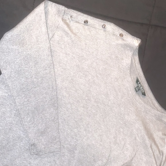 Ralph Lauren Grey 3/4 Shirt 2X - Picture 3 of 6